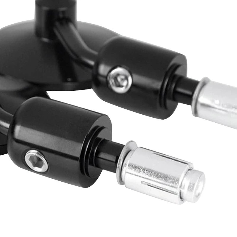 

7/8 Inch 22mm Motorcycle Handlebar End Mirrors for Honda Yamaha Suzuki Kawasaki Black