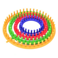 round knitter looms diy tool kit plastic round circle creative hat sweater with 4 size