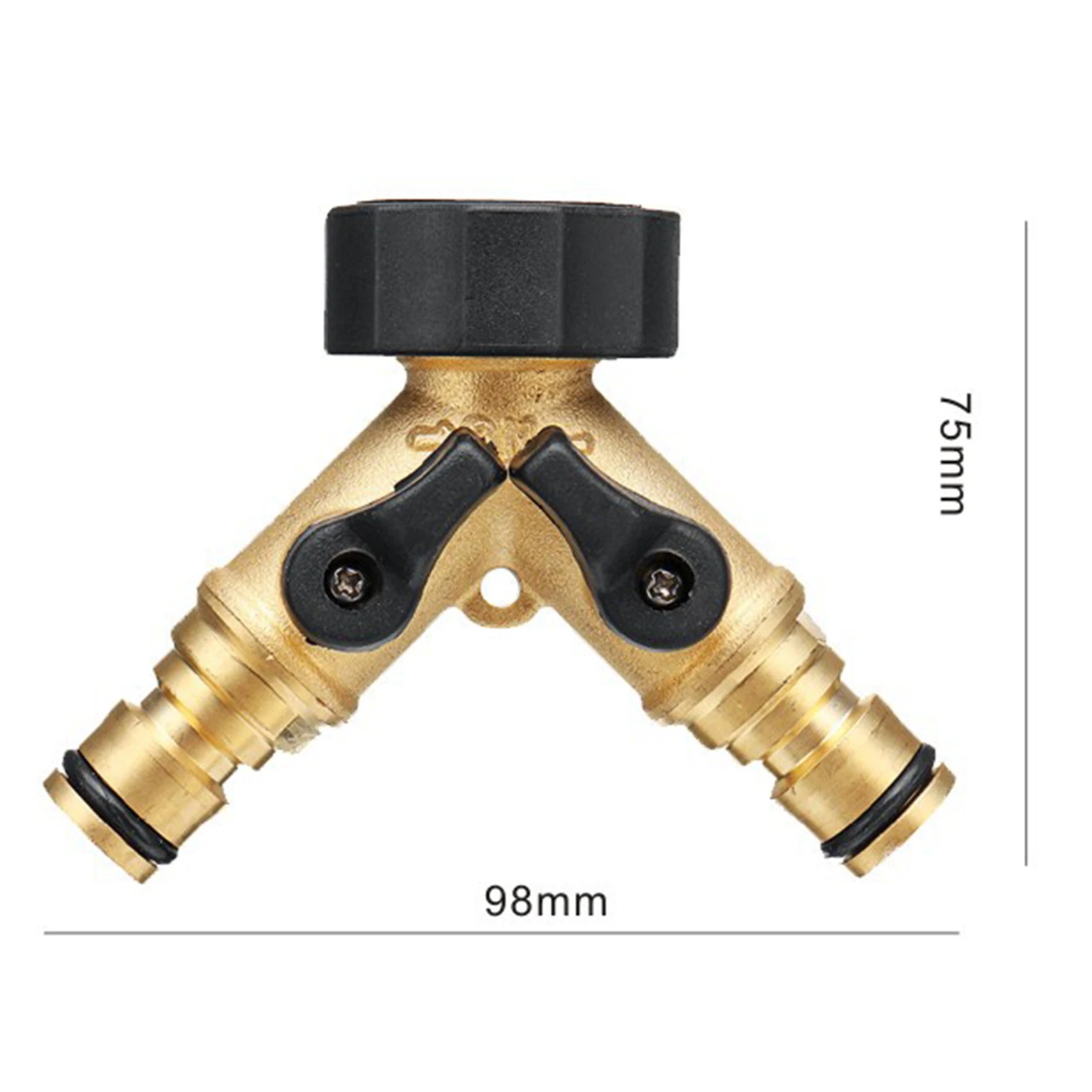 

3/4"Female Thread Y Shape Connector European-style Copper Double-pass Water Separator Faucet Manifold Faucet Distributor