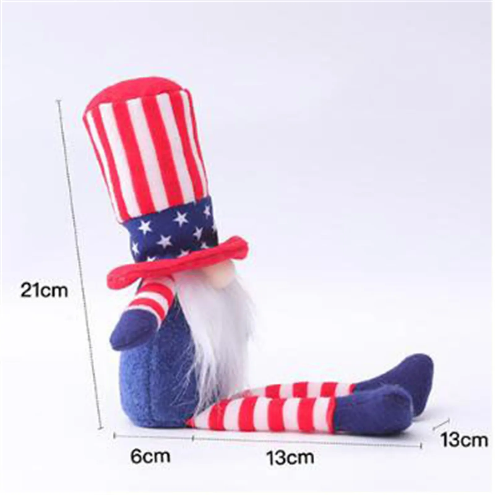 

HIINST Patriotic Gnome Doll Stuffed Plush Toy Long-legged Dwarf Plush Doll Decor Holiday Gift