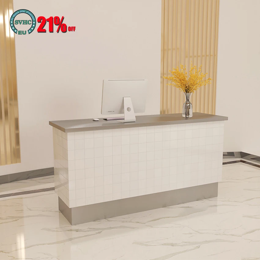 

Modern Reception Desk Cash Register Cashier Table Counter Commercial Reception Desk For Beauty Salon Clothing Shop Restaurant