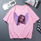 Женская футболка с принтом Angel Y2k Bratz, летняя футболка в стиле Харадзюку, в стиле хип-хоп, одежда Tumblr