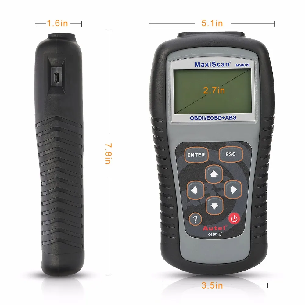 Autel MS609 OBDII сканер считыватель кодов автомобиля полный OBD2 функции DTC определения ABS