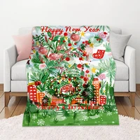 flannel living room bedroom sofa thermal blankets home bed children nappers covered fleece comfort large blank christmas pattern