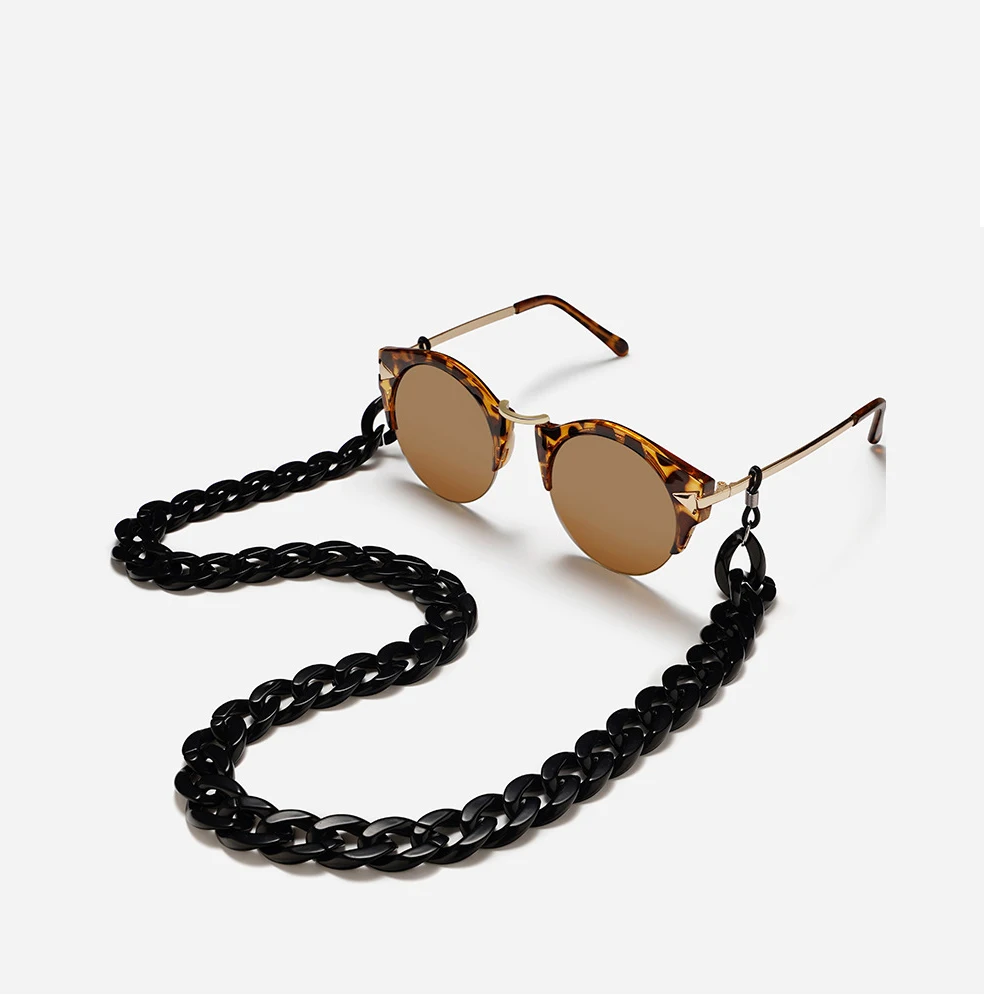 

Super Lightweight Curb Mask /Sunglass Chain Convertible Necklace Candy Color Glass Wear Jewelry Accessories Eye Wear