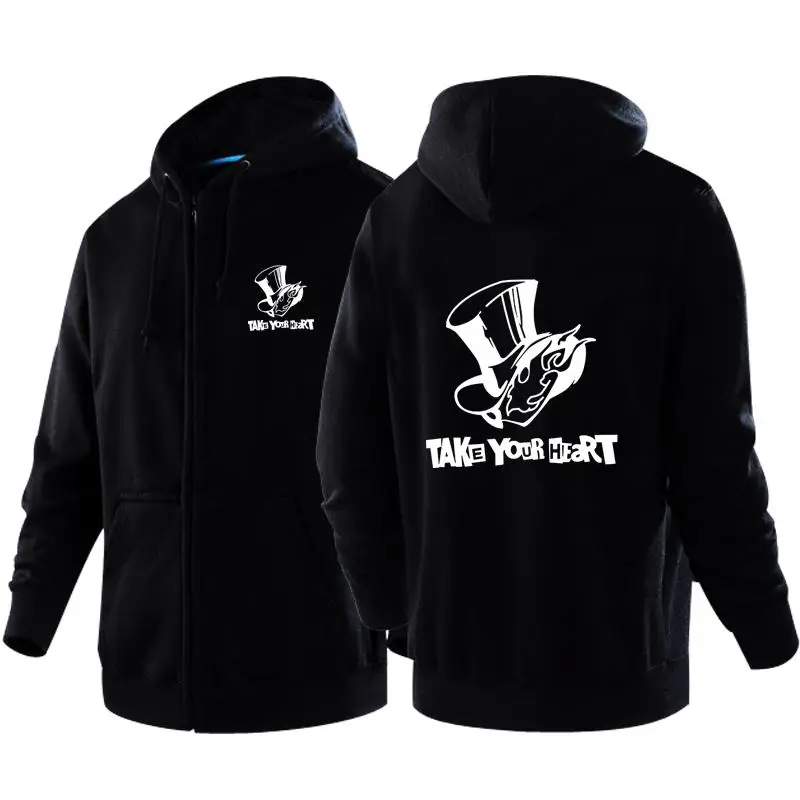 

Unisex Persona5 P5 Hooded Cardigan Hoodie Persona5 Ryuji Sakamoto Hoodies Sweatshirts Top Jacket Coat