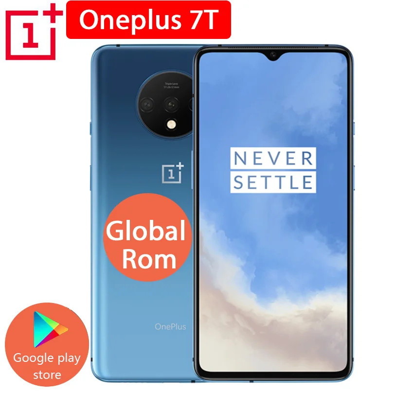 Смартфон OnePlus 7T с глобальной ПЗУ, 8 ГБ, 128 ГБ, Восьмиядерный процессор Snapdragon 855 Plus, 90 Гц, AMOLED экран, 48 МП, тройная камера UFS 3,0, NFC