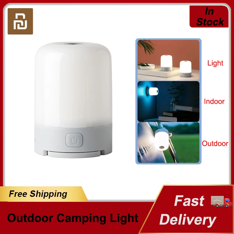 

Youpin Multifunction Camping Light Portable Outdoor Emergency Power Bank Hanging LED Lamp USB Rechargeable 6 Mode Adjustable