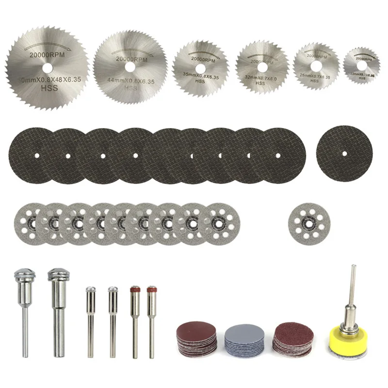 HOT 83Pcs набор режущего колеса 1/8 дюйма ручка алмазное режущее колесо Мини HSS пила
