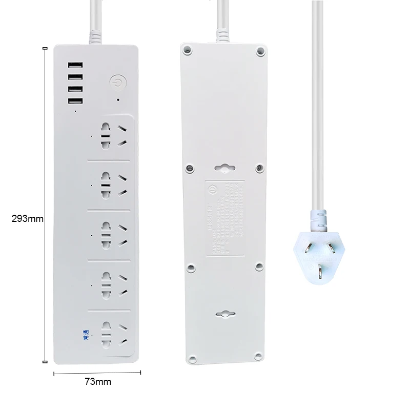 Умная лента питания разъем AU 4 USB для зарядки 2 м удлинитель розетки независимое