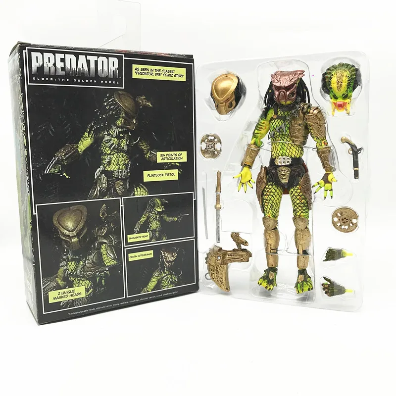 

Фигура хищника 18cmNECA, фигура хищника, старый хищник, Голд Кеннер, лидер, клан, шеф, экшн-фигурка, Коллекционная модель, игрушка в подарок