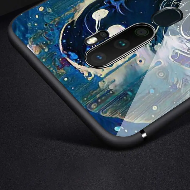 

DJ Man Antigas mask for OPPO Reno 2 Z 2Z 2F 3 4 Pro 5G F7 A5 A9 2020 Super Bright Black Phone Case Soft Cover Shell