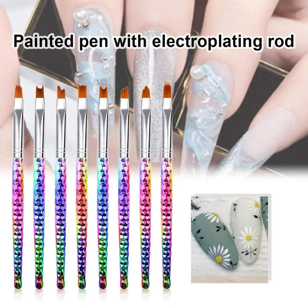 

8Pcs/ Set Nail Art Pen Precisely Position Exquisite Workmanship DIY UV Gel Painting Acrylic Liner Brushes Set for Salon