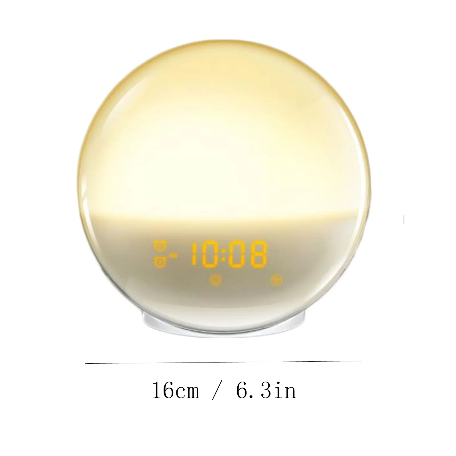 

Smart Wake Up Light Workday Alarm Clock With 7 Colors Sunrise/sunset Alarm Clock Heavy Sleepers Alarm Clock With Fm Radio