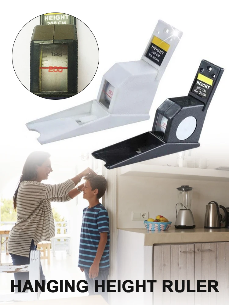 

2m For Body Growth Altimeter Wall Mounted Tool Retractable Durable Tape Measure Portable Eco-firendly Height Meter Home