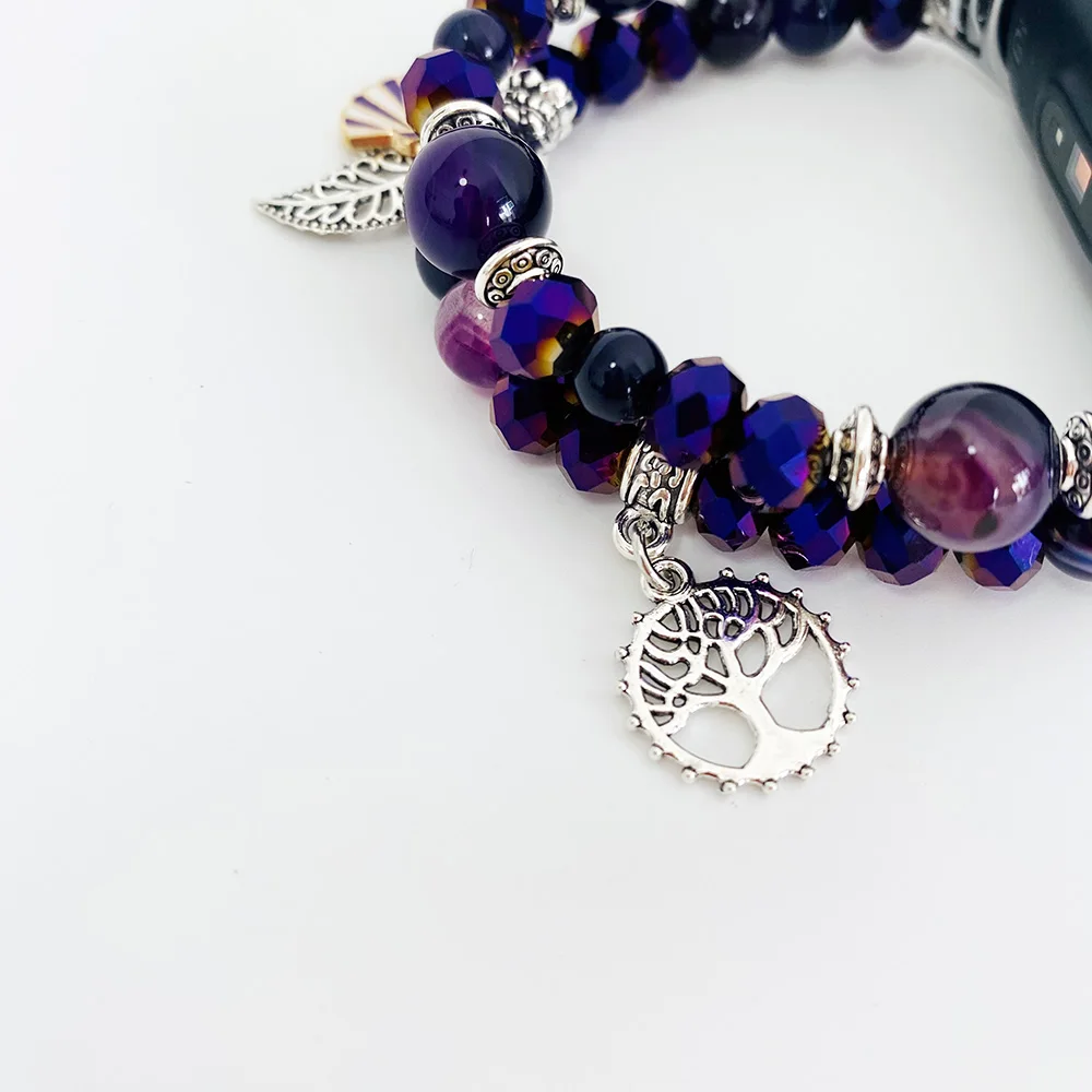 Mi Band 7 6 Purple Watch Bracelet for Xiaomi Mi Band 4 Strap Luxury Wristband Mi Band 5 Correa for Woman Dressy Watchband Strap