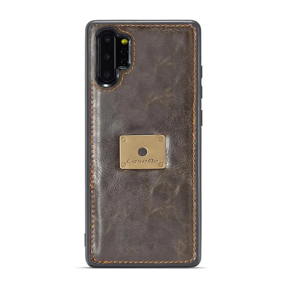 

Wallet Leather for Samsung Galaxy Note 10 Plus Note10 Note8 Note 9 Credit Card Slots Ddetachable Back Case with Strap