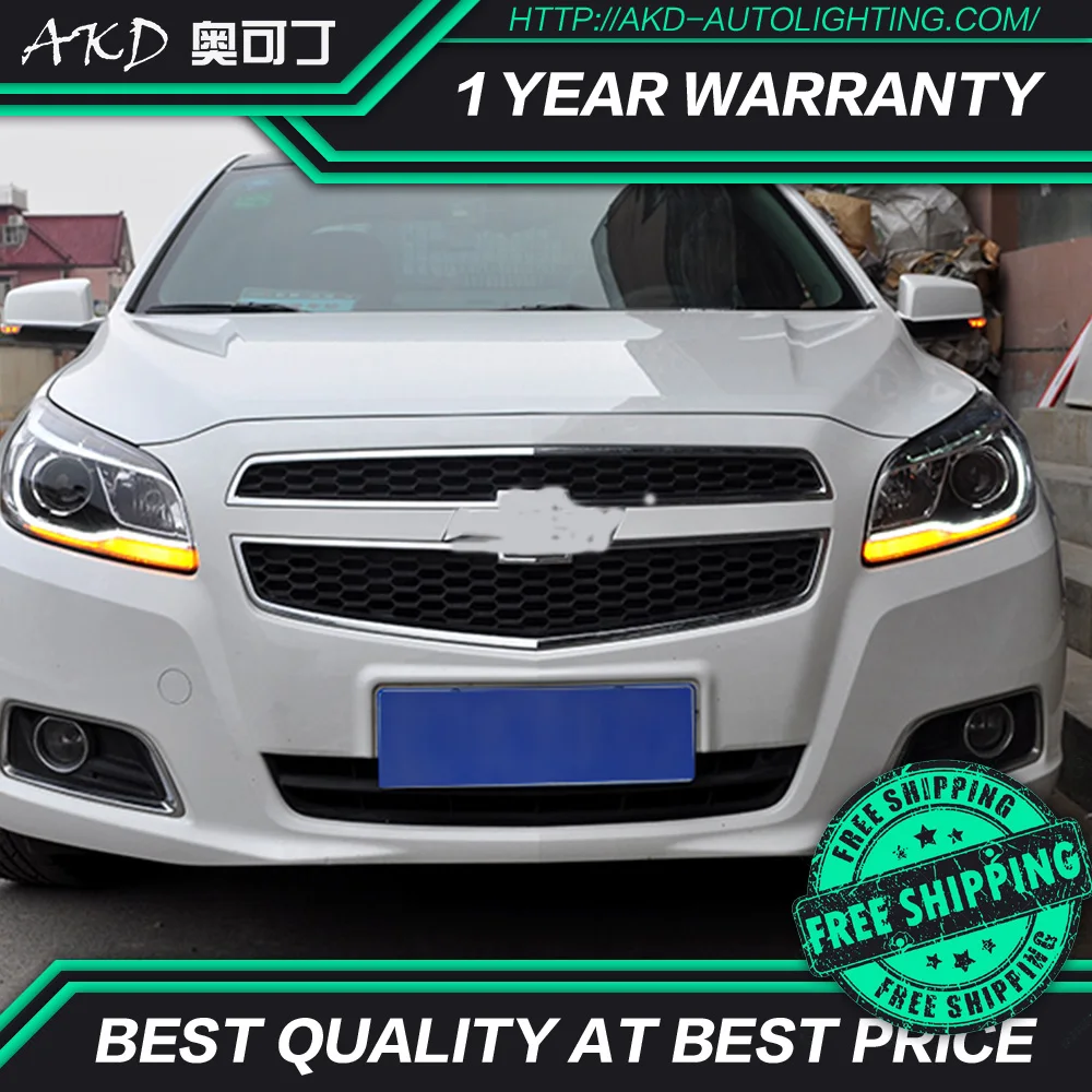 AKD тюнинг автомобильных фар для Chevrolet Malibu 2012 2014 светодиодные фары DRL ходовые огни Bi