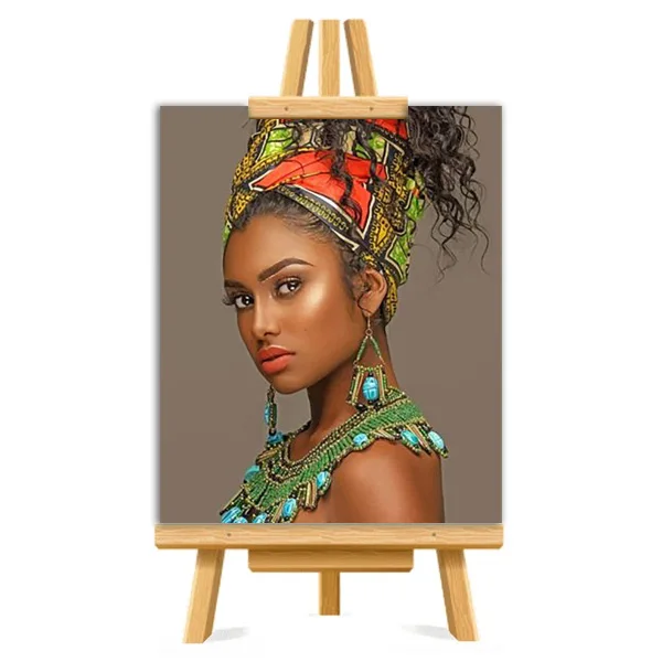 

Gorgeous African Woman Picture DIY Painting By Numbers Colouring Zero Basis HandPainted Oil Painting Unique Gift Home Decor