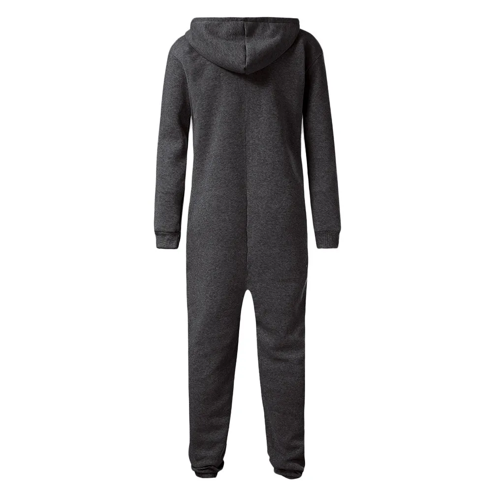 Мужской комбинезон, все в одном, для фитнеса, бега, для мужчин, t Non Footed Pajama Playsuit, блузка с капюшоном, Повседневная зимняя теплая Пижама# S