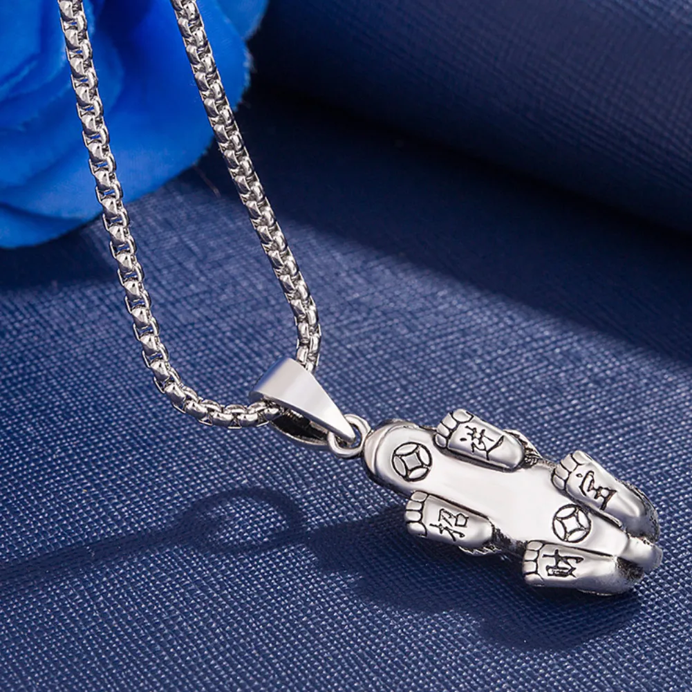 

charming tibet 925 SILVER brave troops luck Pendant Necklace