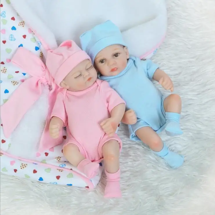 

twins reborn full body silicone Bebe Realistic Boneca Lifelike Real Girl Doll lol Toys for Children Menina Baby accessories