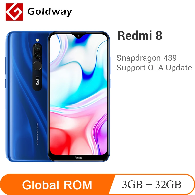 Глобальная прошивка Xiaomi Redmi 8 пикселей 3 Гб оперативной памяти 32 ГБ ROM мобильный