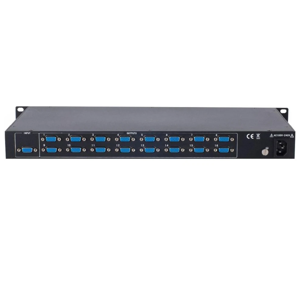 16-портовый разветвитель VGA 1X16 распределитель Мама-мама 1-вход 16-выход vga с блоком