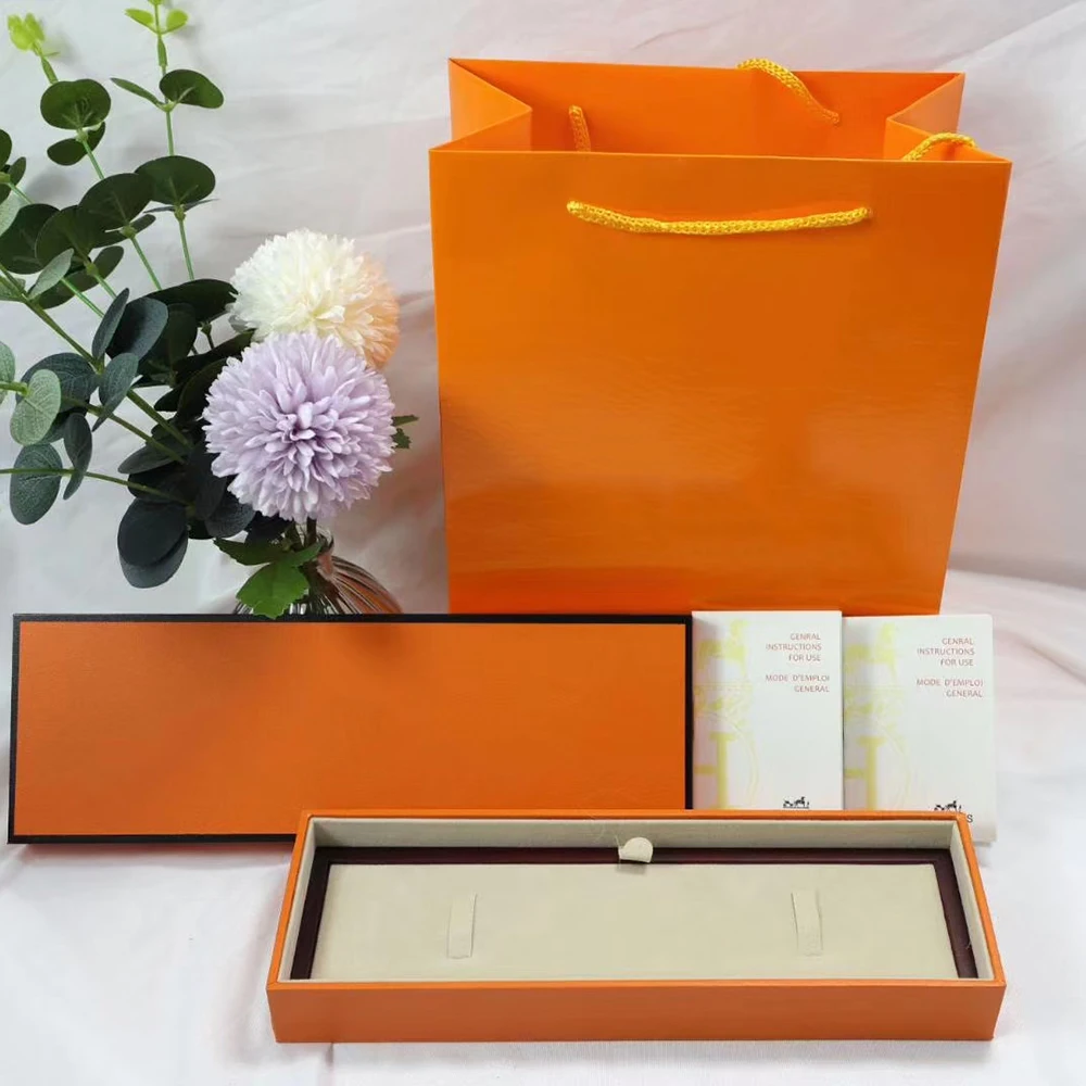 

Rectangular Orange Watch Box Bag Birthday Gift Box Anniversary