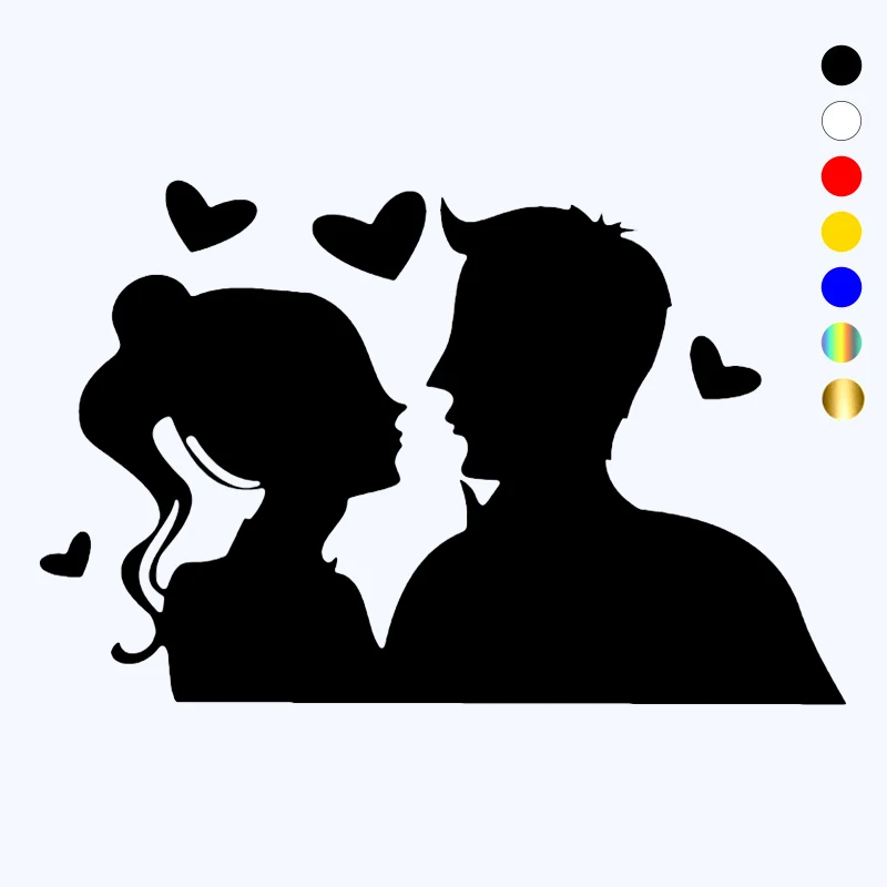 

CK3168#Couple in Love funny car sticker vinyl decal white/black car auto stickers for bumper rear window