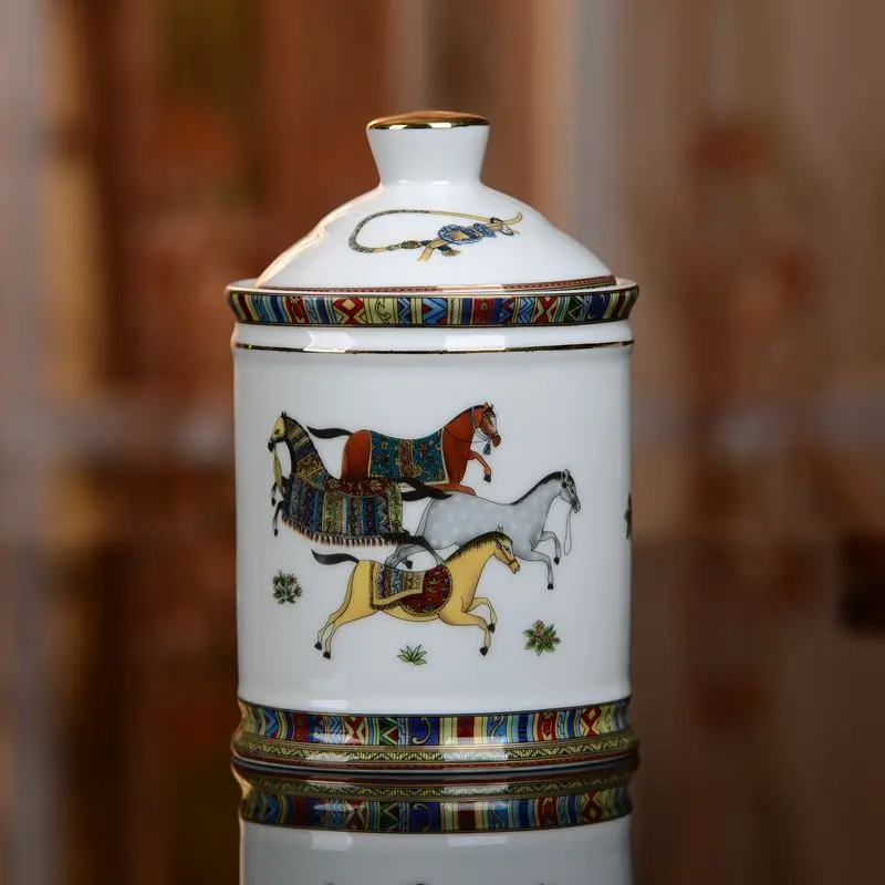 

Европейские Керамические Золотые Герметичные банки для отслеживания, банки для чая в гостиной, банки для конфет, банки для семян дыни, банки...