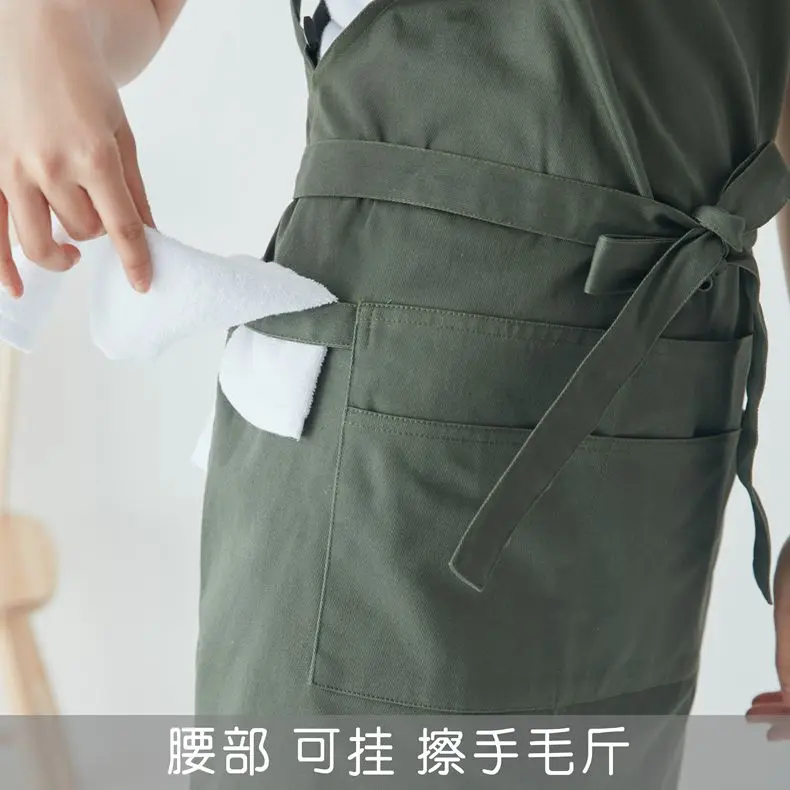 H-type Чистый хлопок Японский Корейский кафе цветок искусство официант молоко чай