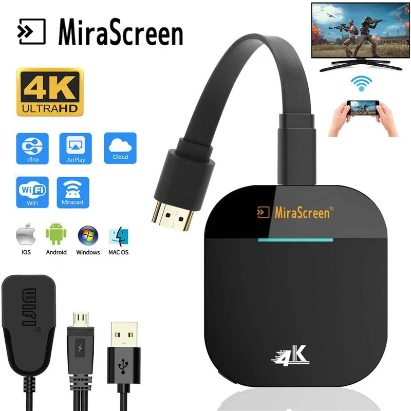 MiraScreen Wi Fi 5G TV Stick G5 плюс зеркало для Android Мини ПК Iphone HDMI ТВ compatibl беспроводной
