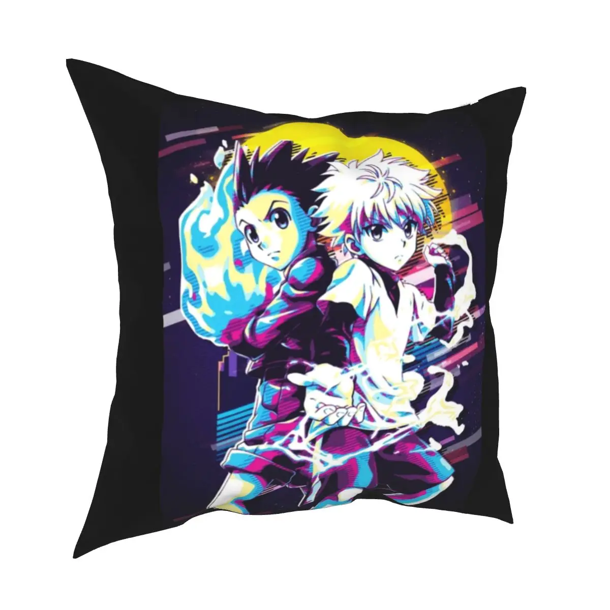 

Vintage Anime Hunter Pillow Cases Hunter x Hunter Killua Gon Manga Japan Cartoon Cushion Cover Decor Pillowcase for Home 18'