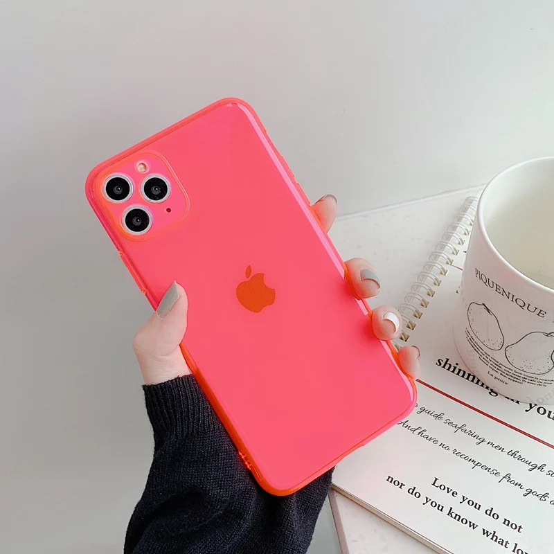 Case for huawei P 40 30 20 Pro Lite phone cover Mate Nova 6 5 4 Candy colored fluorescent cell protective sleeve | Мобильные