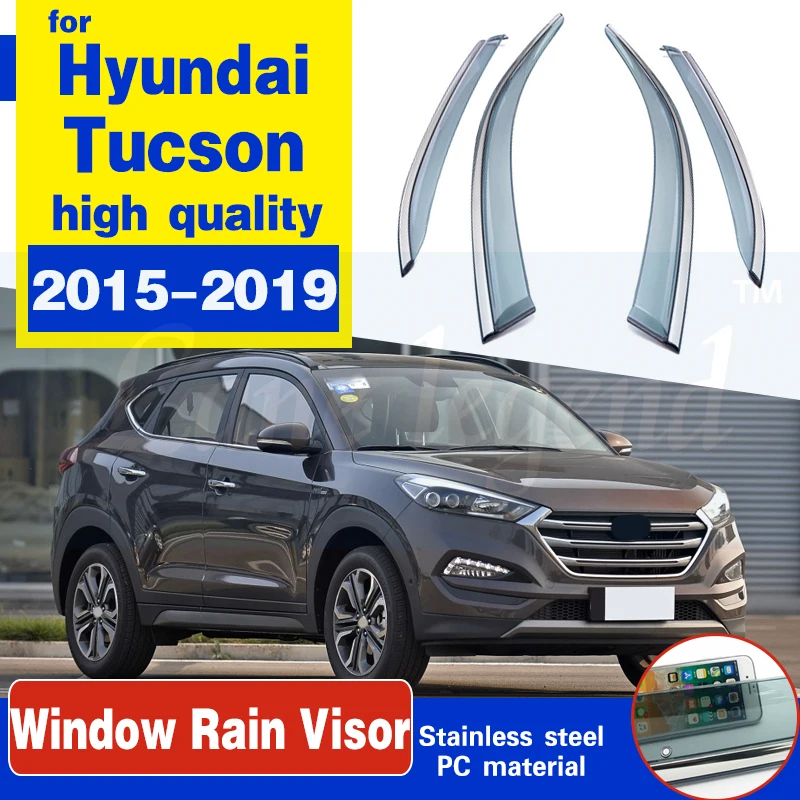 Для Hyundai Tucson оконный козырек для автомобиля защита от дождя дефлекторы Накладка