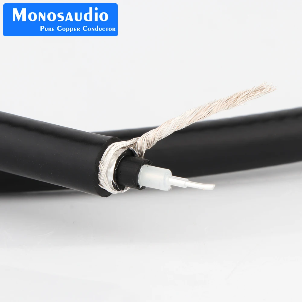 

PS75 Hi-END 75ohm 0.8mm Pure Silver RCA Signal Cable 750HM Coaxial Cable Pure Silver Interconnect Cable