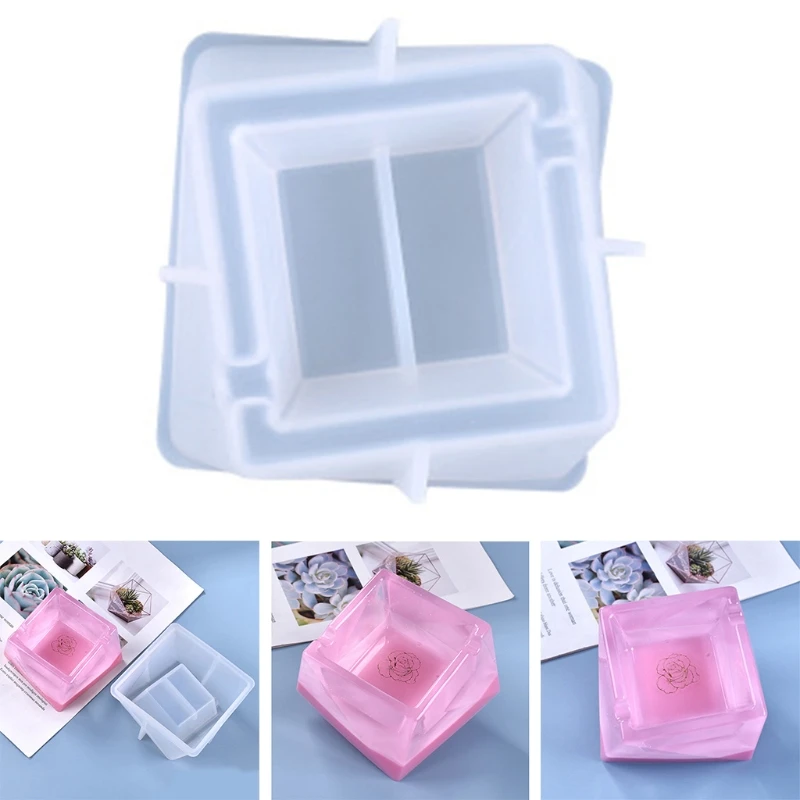 

Crystal Epoxy Resin Mold Irregular Ashtray Silicone Mould DIY Container Tools