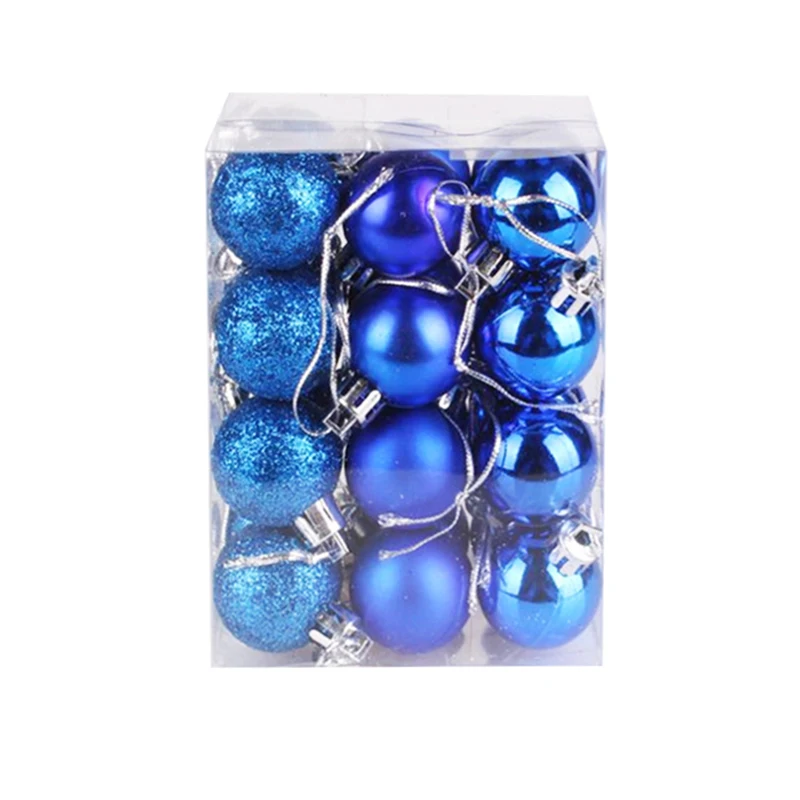 24 шт./лот 30 мм декоративный шар для рождественской елки дома рождественские