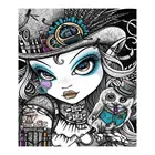 Девушка и сова черно-белая Алмазная картина круглая полная дрель Nouveaute DIY мозаика вышивка крестиком мультяшный портретный узор