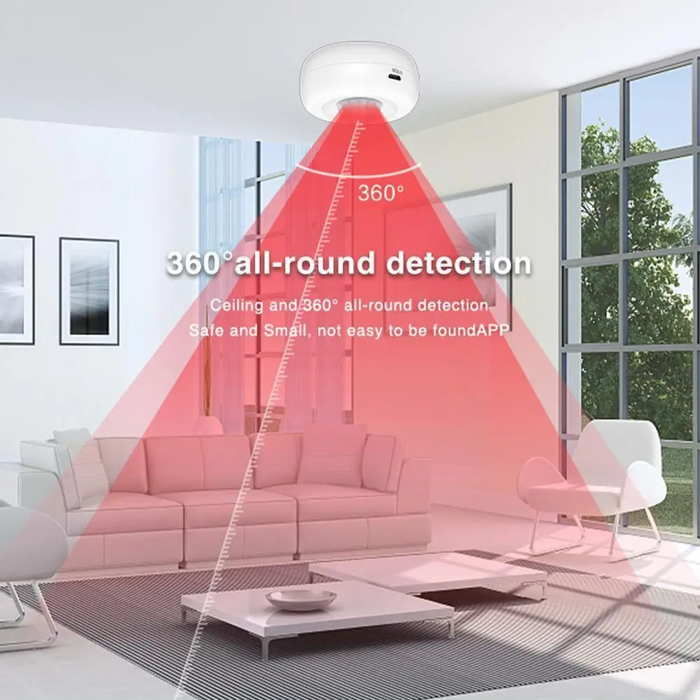 

Tuya Motion Pir Sensor Movement Wifi Sensor Life Wireless System Security Installation Ceiling App Home 360° R3q8
