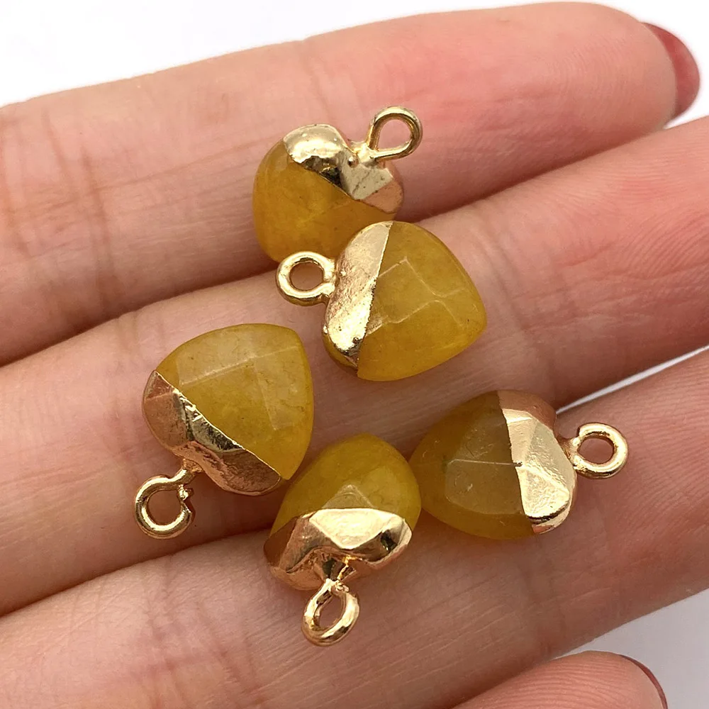 Ожерелье с подвеской из натурального камня подвеска гальваническим покрытием в