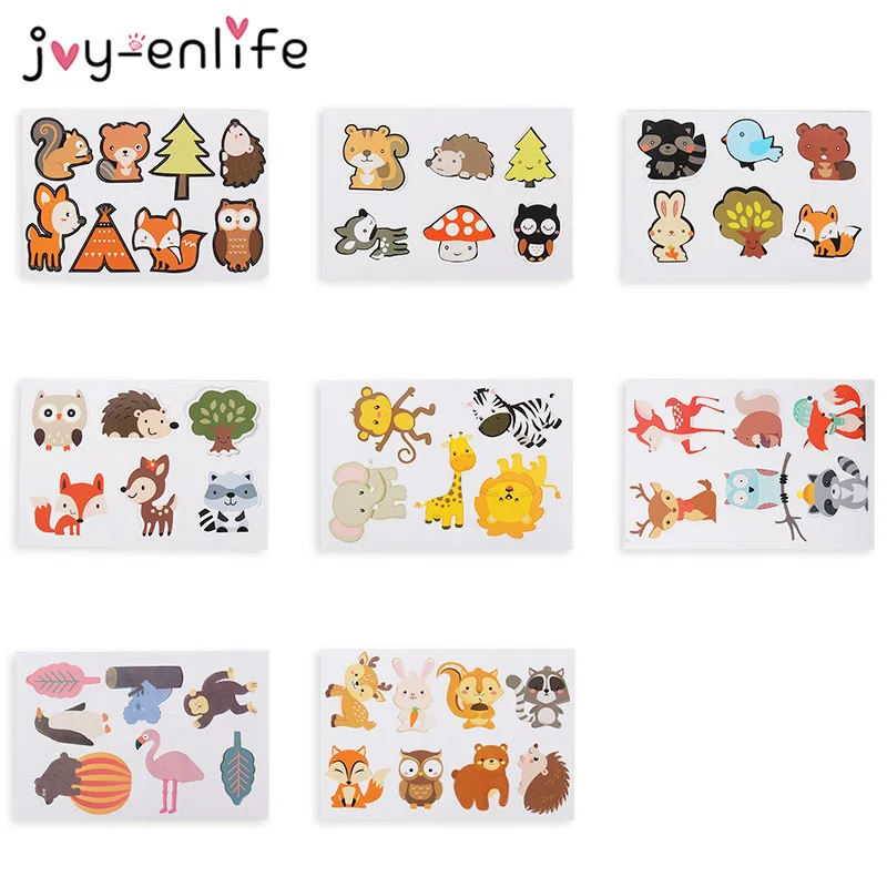 1 комплект мультфильм лес маленькие животные торт Топпер Джунгли животных Кекс