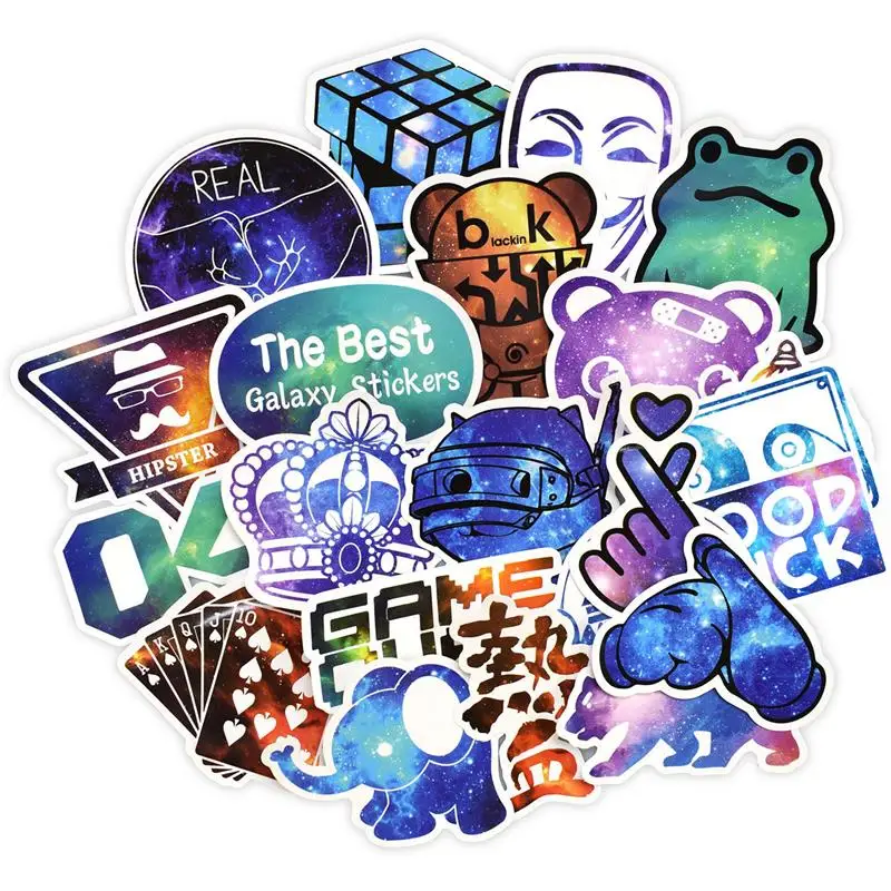 Лидер продаж 50 шт. наклейки Galaxy для ноутбука мотоцикла автомобиля стильные