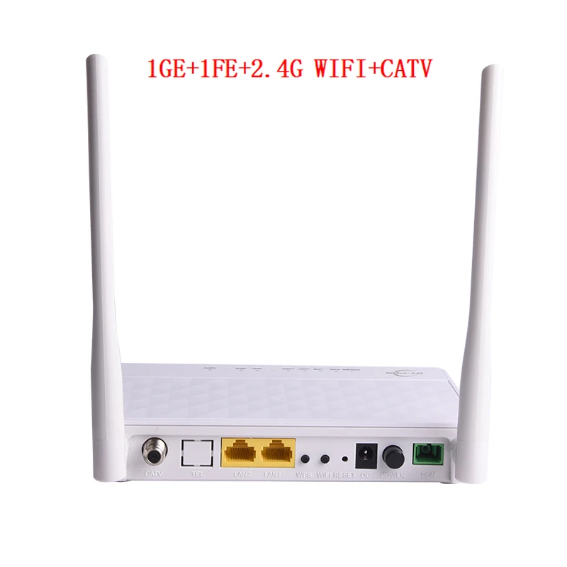 

OEM Support Optical Network XPON 2 Port ONU 1GE+1FE+2.4G WIFI+CATV OLT SCAPC Interface English Version