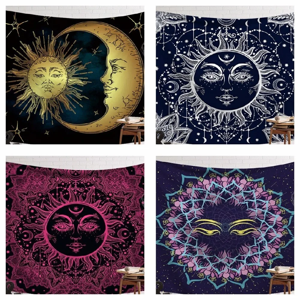 Солнцезащитный гобелен с Луной настенный песчаный пляжный пикник Cammitever плед
