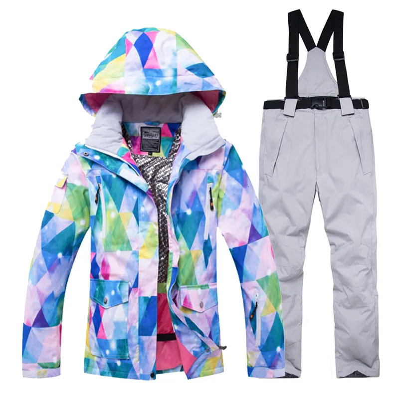 Модный женский зимний костюм комплект одежды 10 к водонепроницаемая