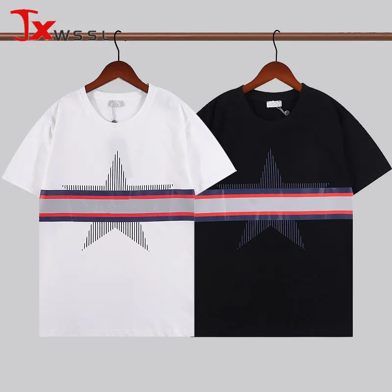 

2022 Summer New 100% Cotton Tshirt Women's O-Neck Short Sleeve Tops Fashion Brand Letter Print T-shirts Female