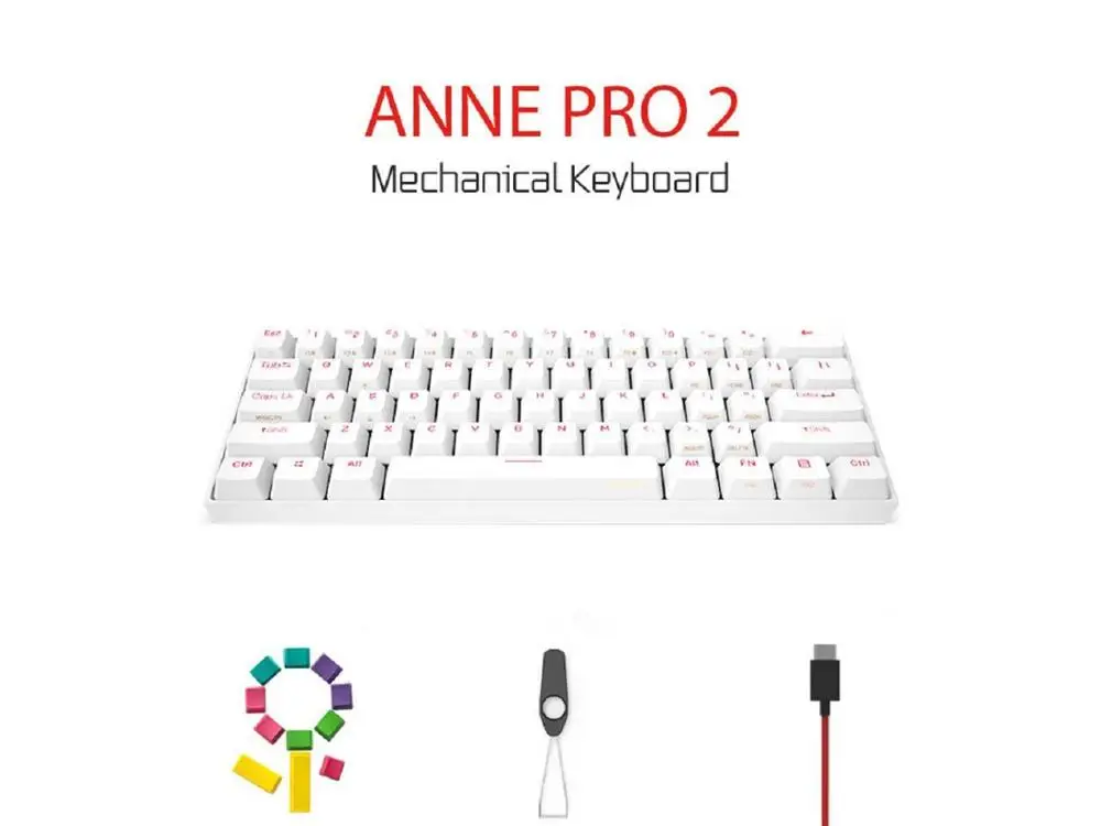 Anne Pro2 Мини Портативный 60% Механическая игровая клавиатура съемный