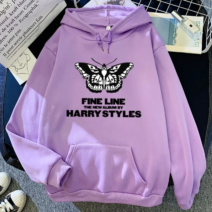 

Album Fine Line Hoodies Casual style Butterfly Hoodies Sweatshirt Women Pink Hoodie Kawaii Clothes Men Oversized Harajuku Hoody